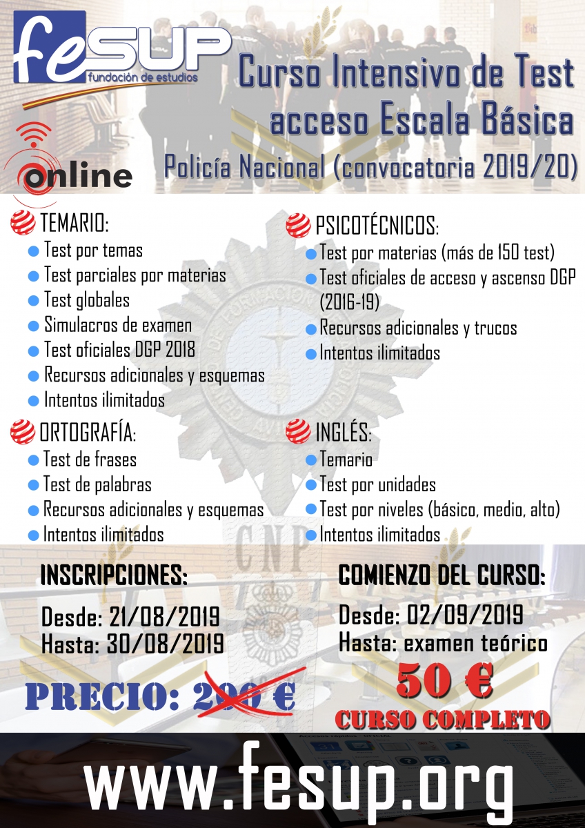Curso Intensivo acceso Escala Básica (2019/20)