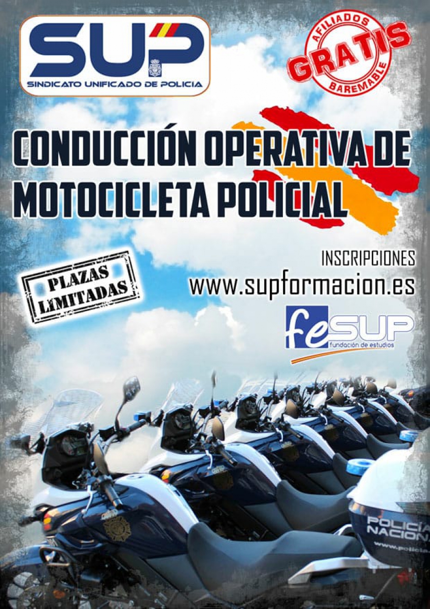 Curso de Conducción Operativa de Motocicleta Policial _On Line _ 500 plazas GRATUITAS