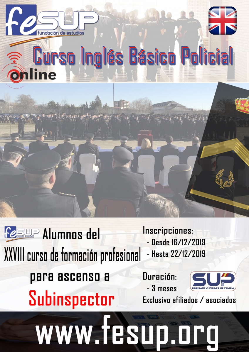 Curso Online de Inglés Policial - Alumnos curso de ascenso a Subinspector