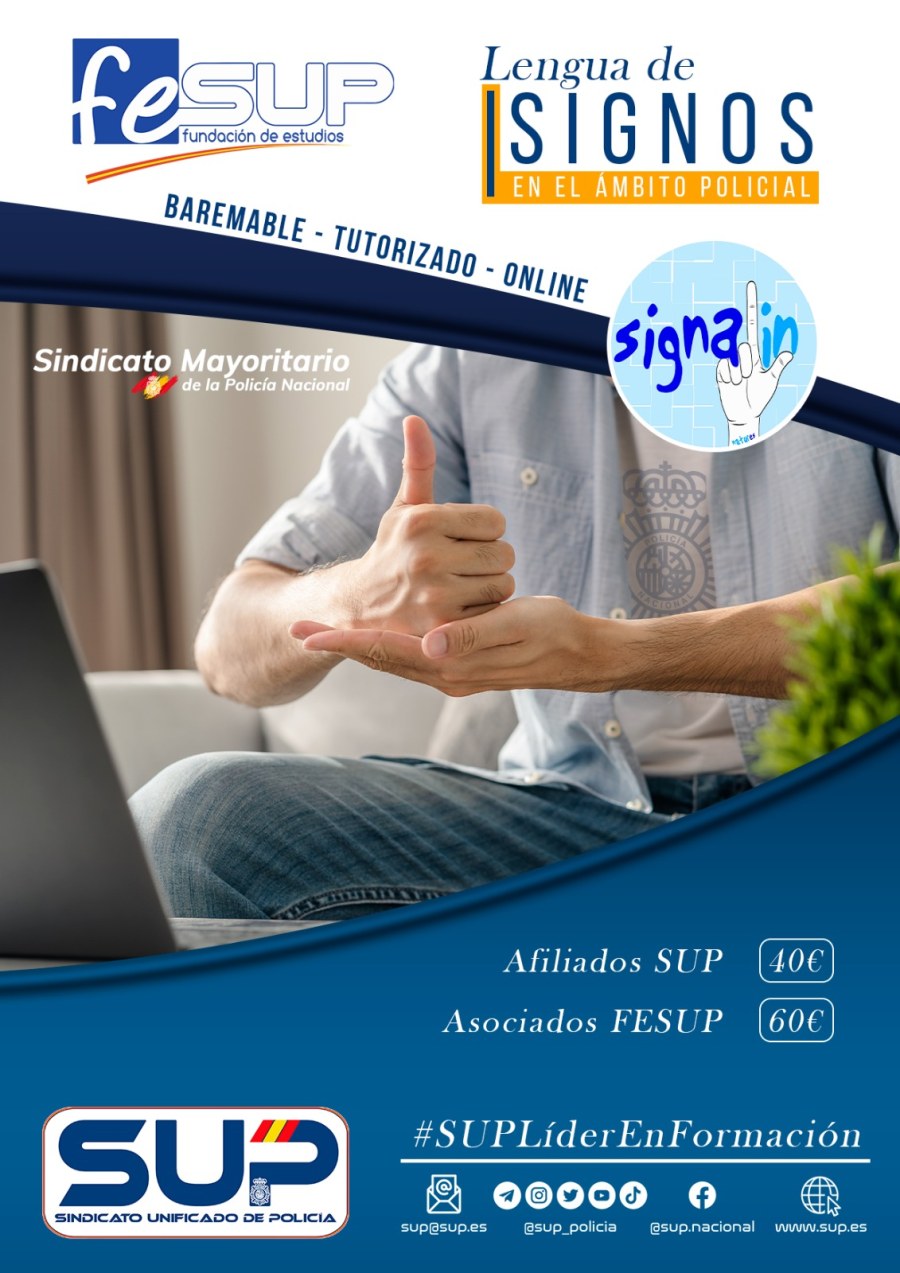 CURSO DE LENGUA DE SIGNOS EN EL ÁMBITO POLICIAL ONLINE