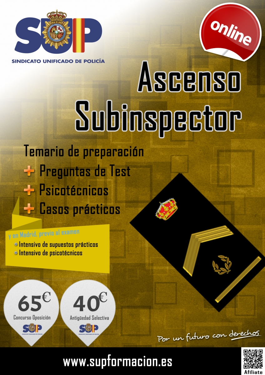 Preparación ascenso a Subinspector - Concurso Oposición