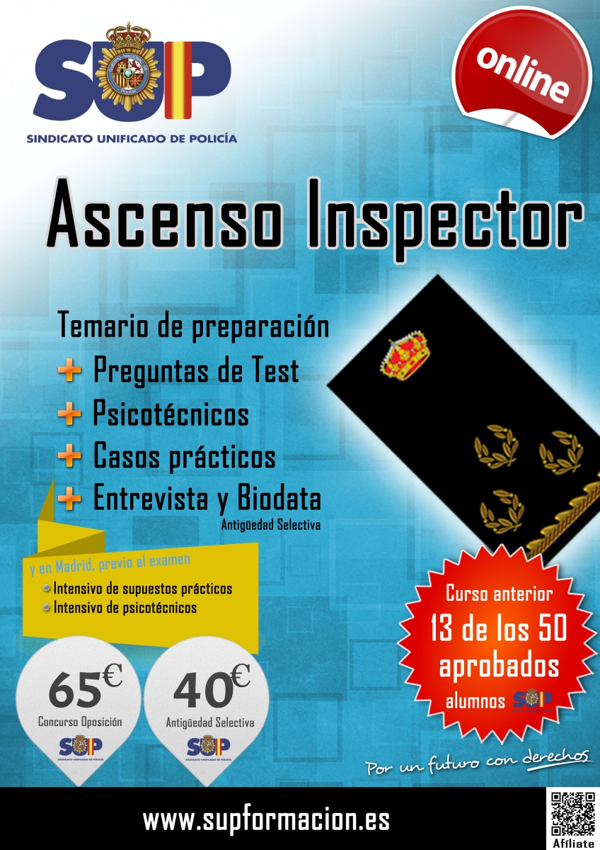 Preparación ascenso a Inspector - Concurso Oposición