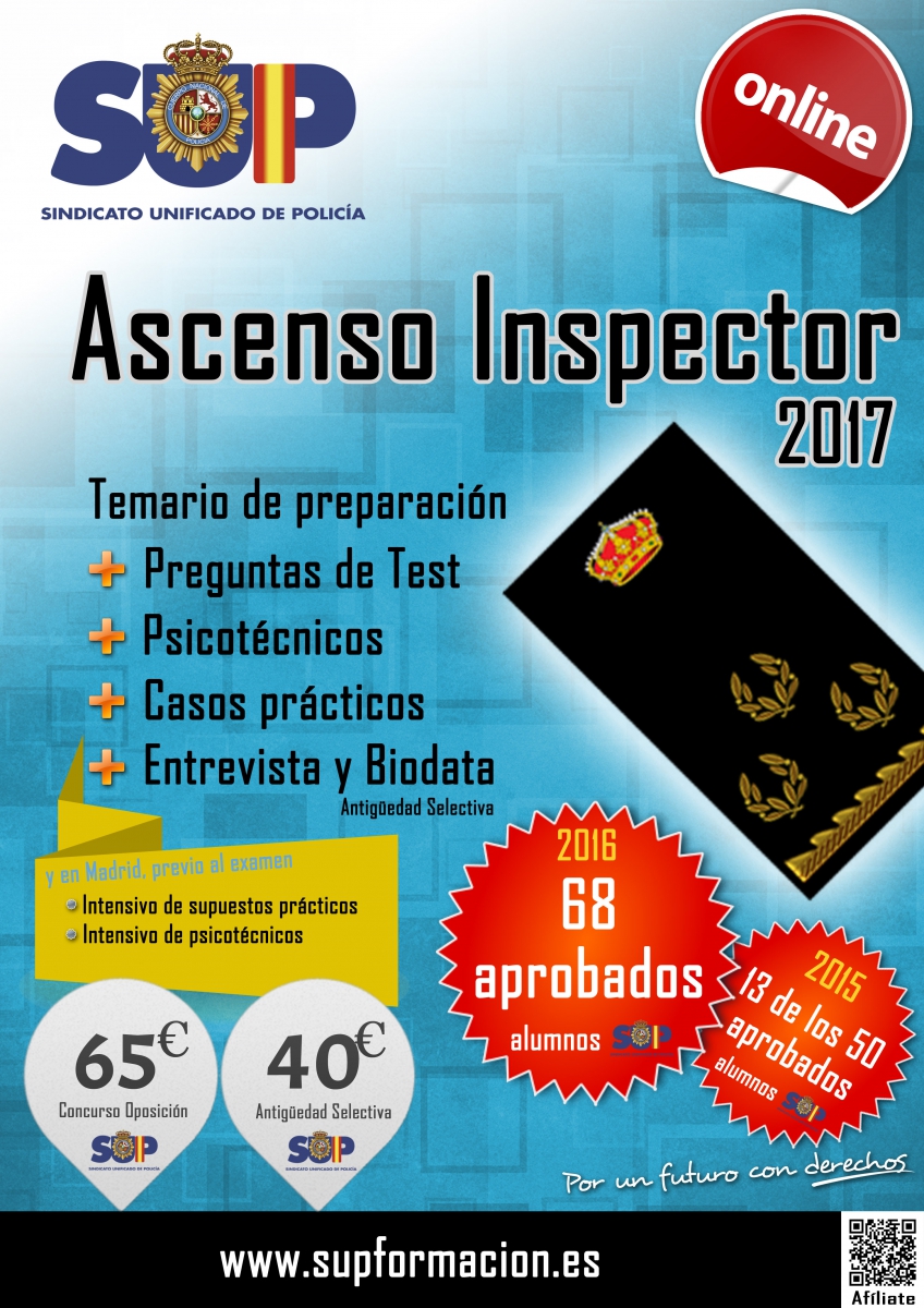 Preparación ascenso a Inspector 2017 - Antigüedad Selectiva