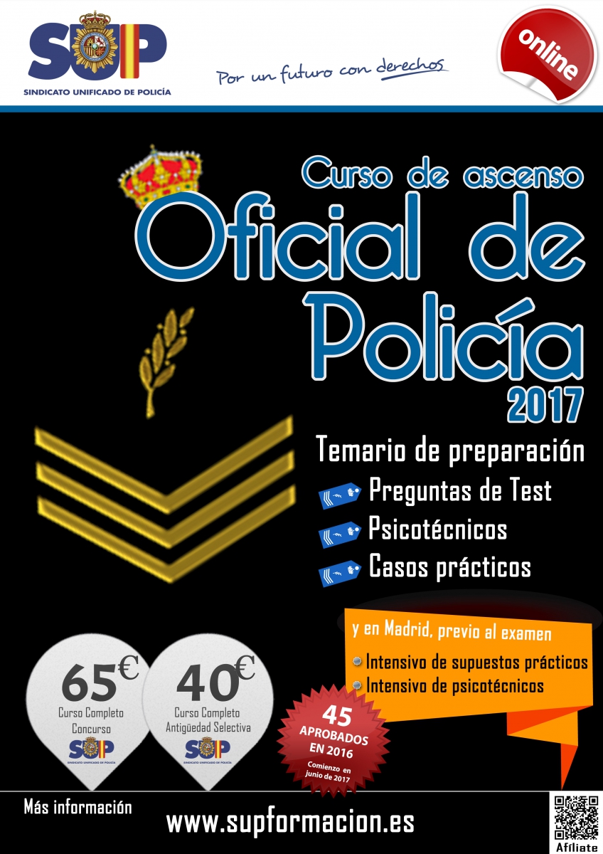 Preparación ascenso a Oficial de Policía - Concurso Oposición - 2017