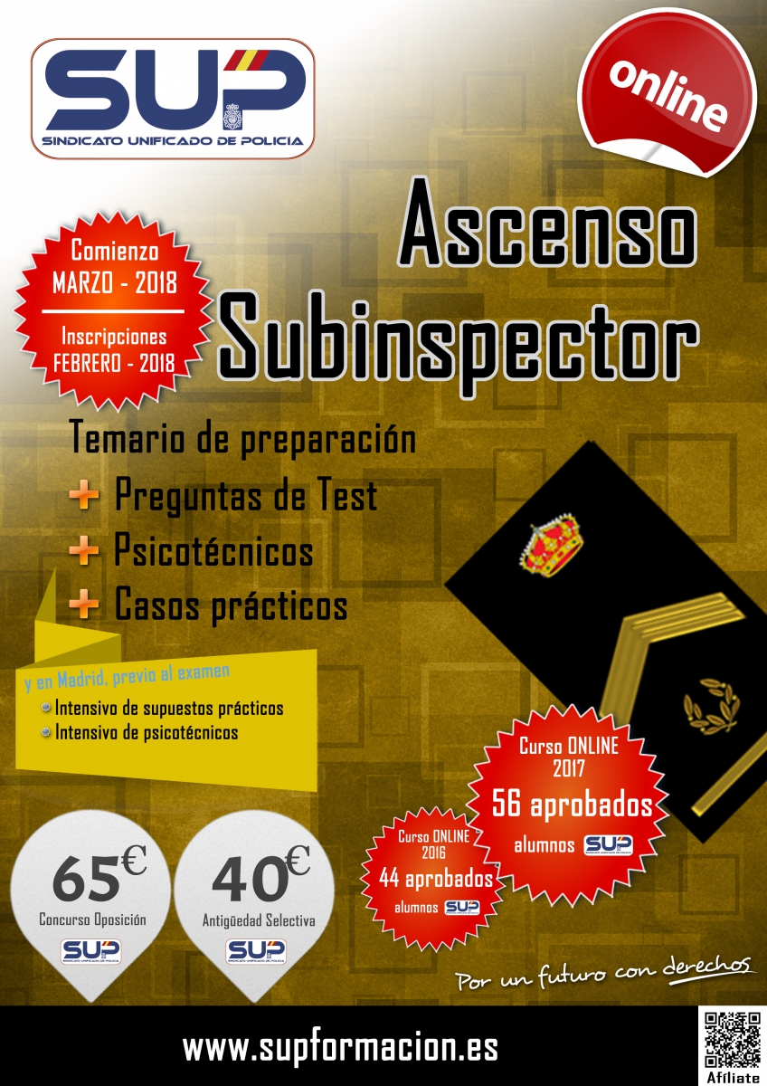 Preparación ascenso a Subinspector 2018 - Antigüedad Selectiva