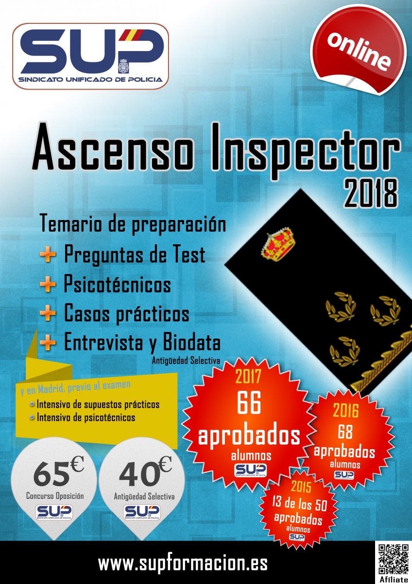 Preparación ascenso a Inspector 2018 - Antigüedad Selectiva
