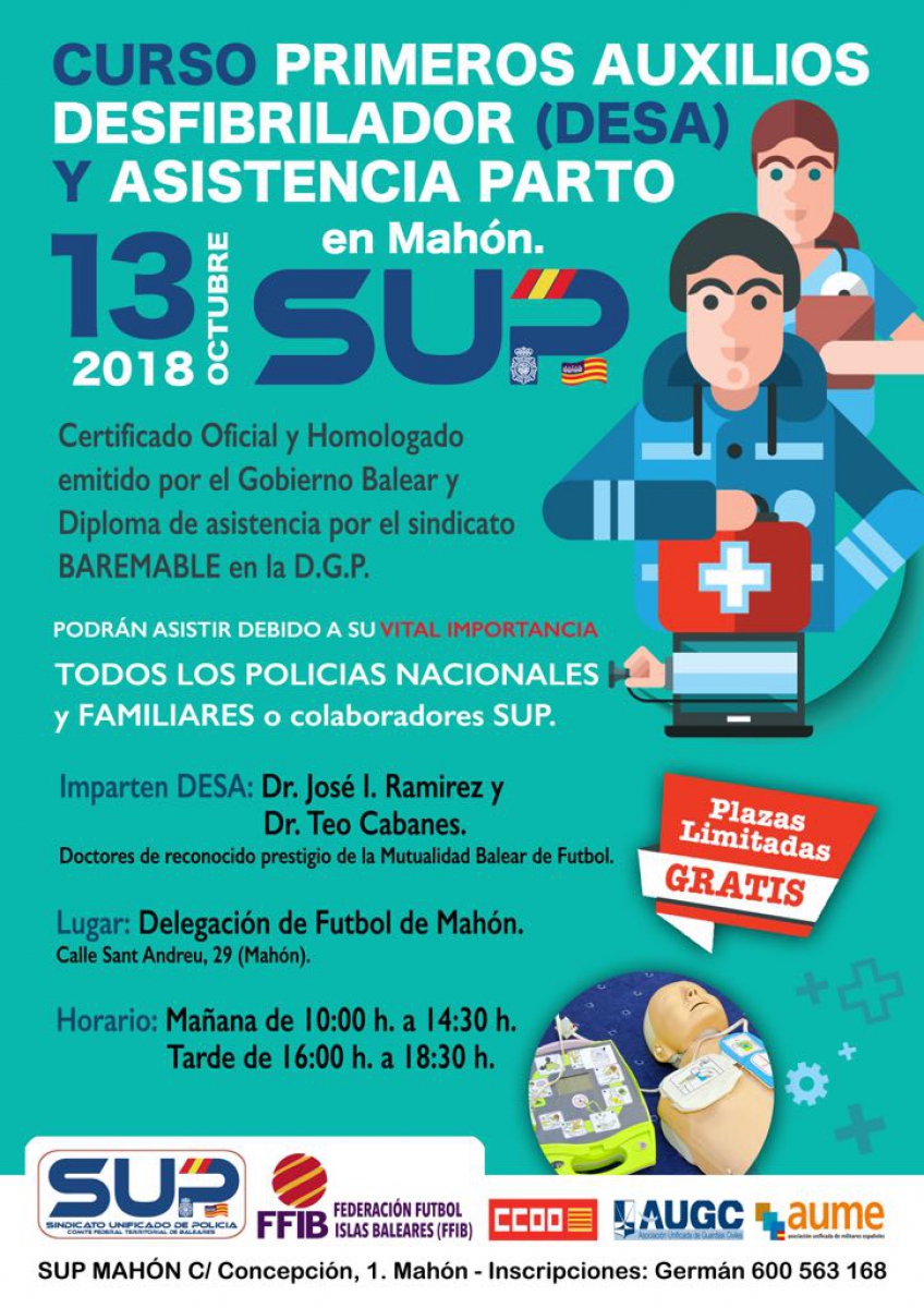 Menorca - Primeros Auxilios,  DESA, Asistencia al parto