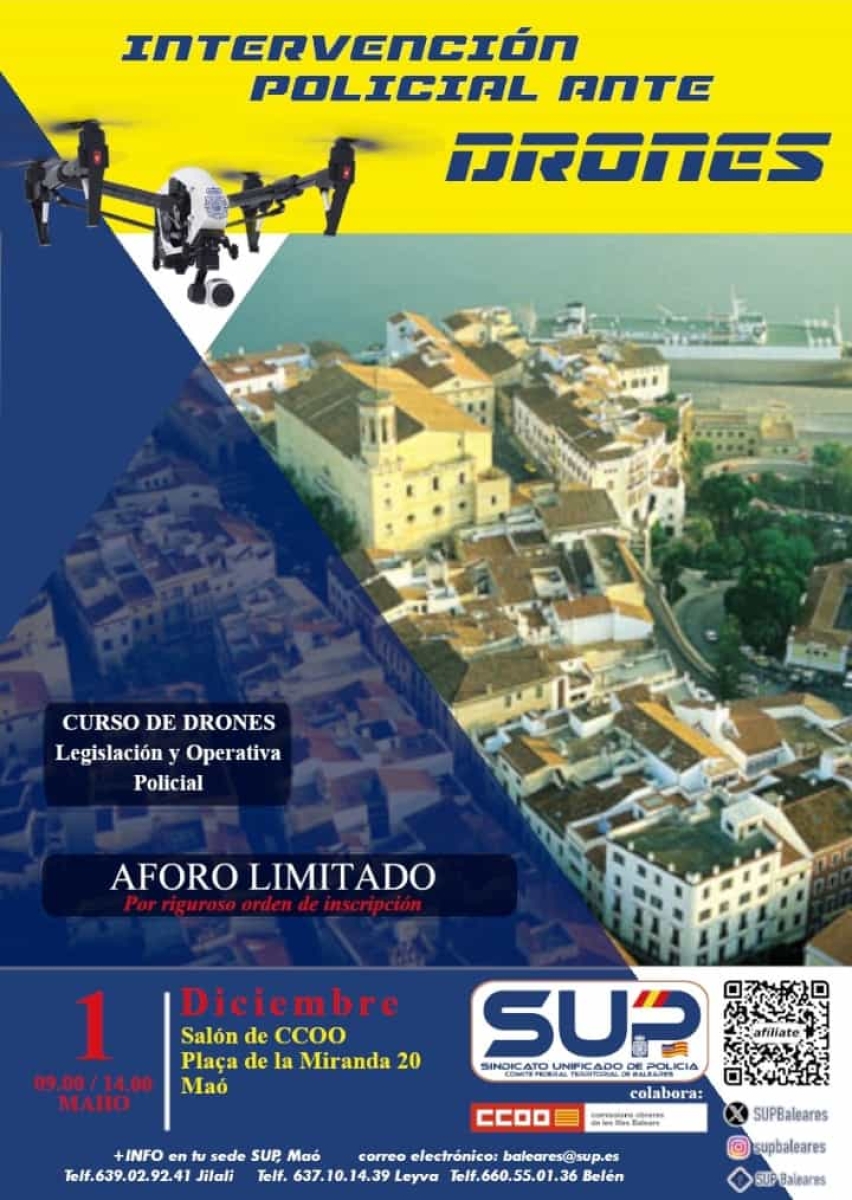 Intervención policial ante drones