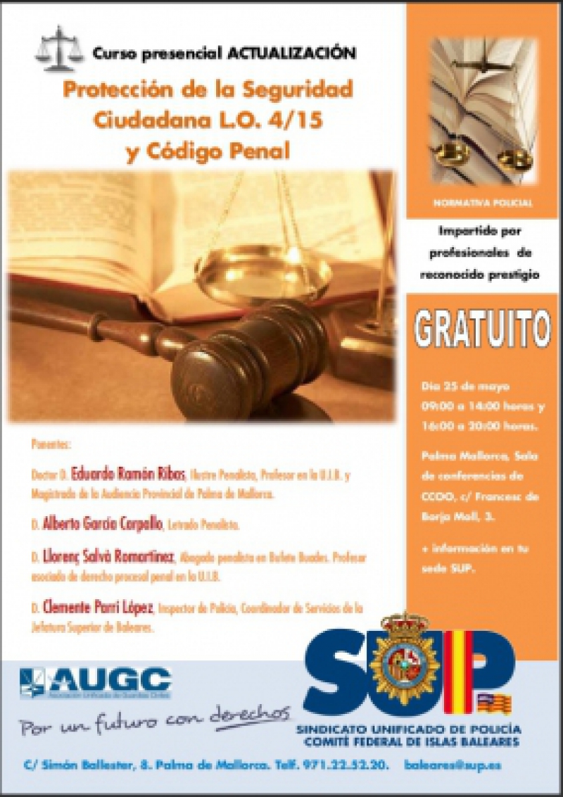 Mallorca - Protección de la Seguridad Ciudadana y Código Penal
