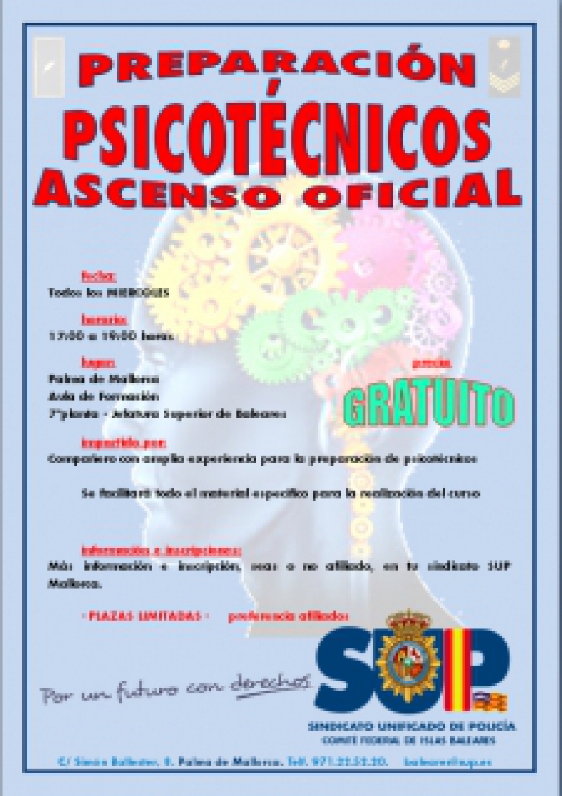 Mallorca - Preparación Psicotécnicos Ascenso Oficial