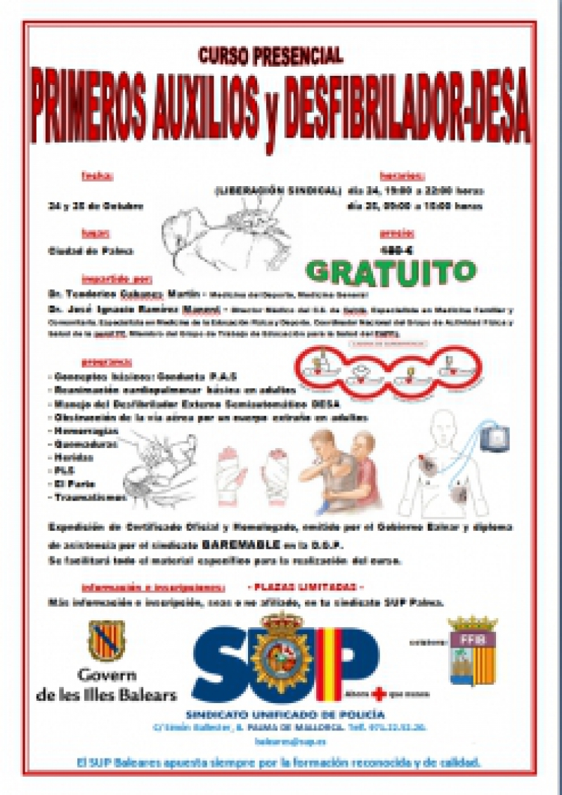 Mallorca - Primeros Auxilios y Desfibrilador-DESA