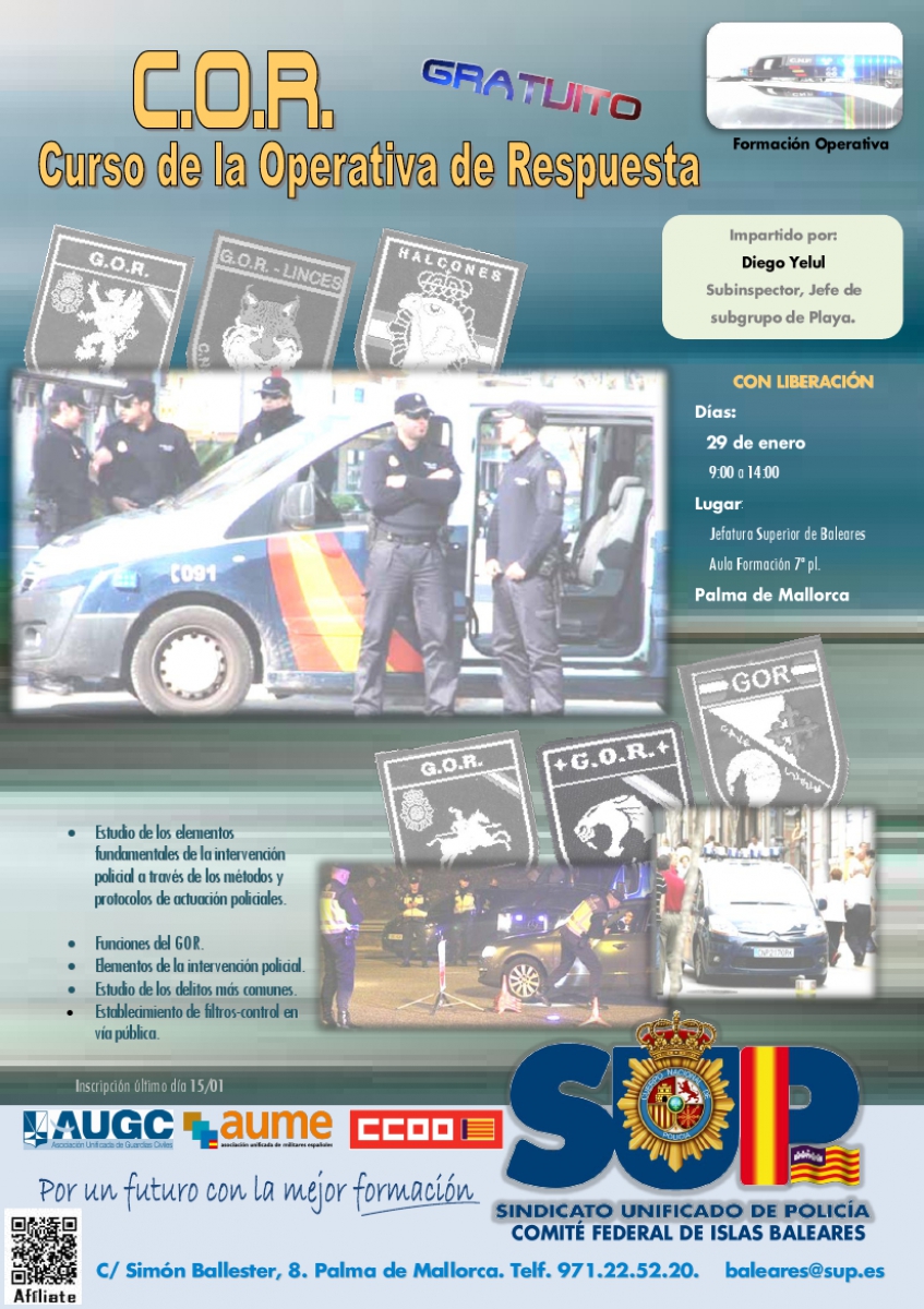 Mallorca - C.O.R. - Curso de la Operativa de Respuesta GOR