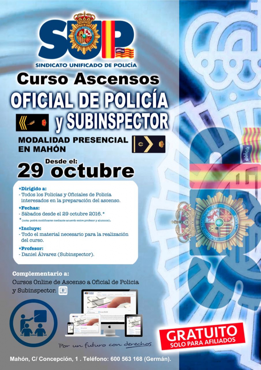 Menorca - Preparación Oficial y Subinspector