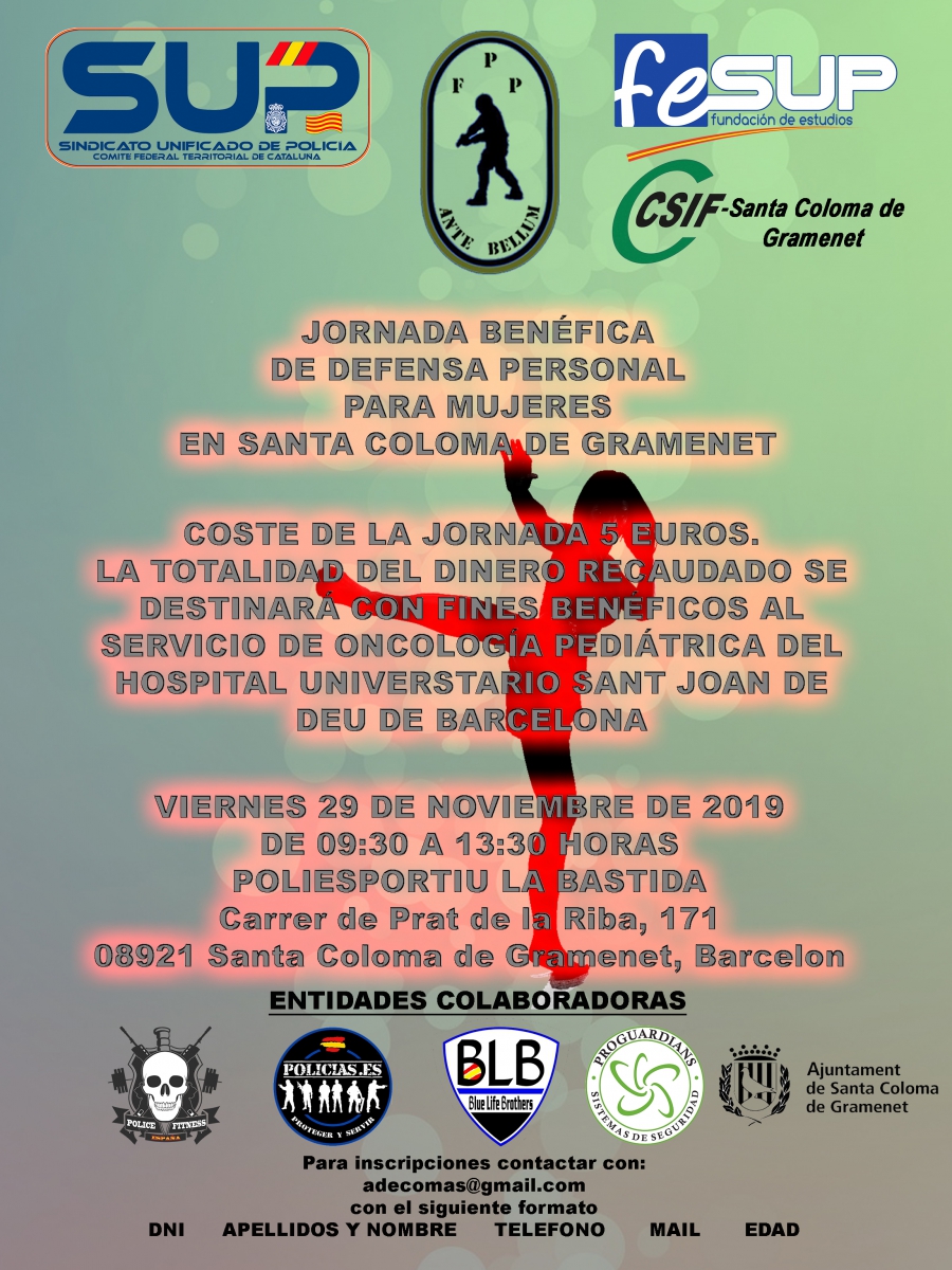JORNADA BENEFICA DEFENSA PERSONAL PARA MUJERES en Santa Coloma de Gramanet