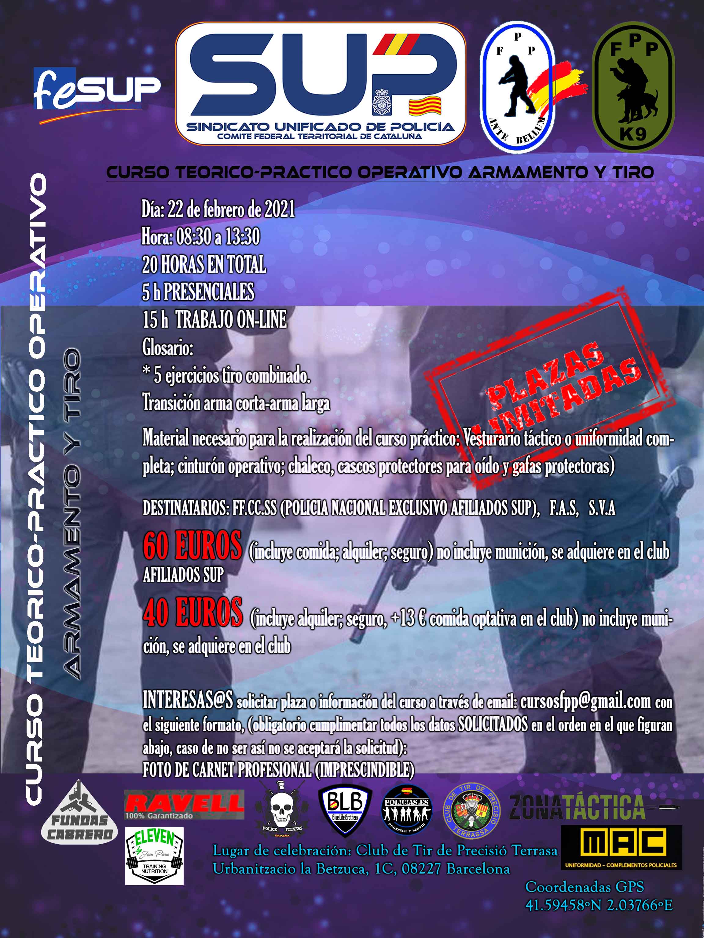 CURSO TEORICO PRACTICO OPERATIVO ARMAMENTO Y TIRO