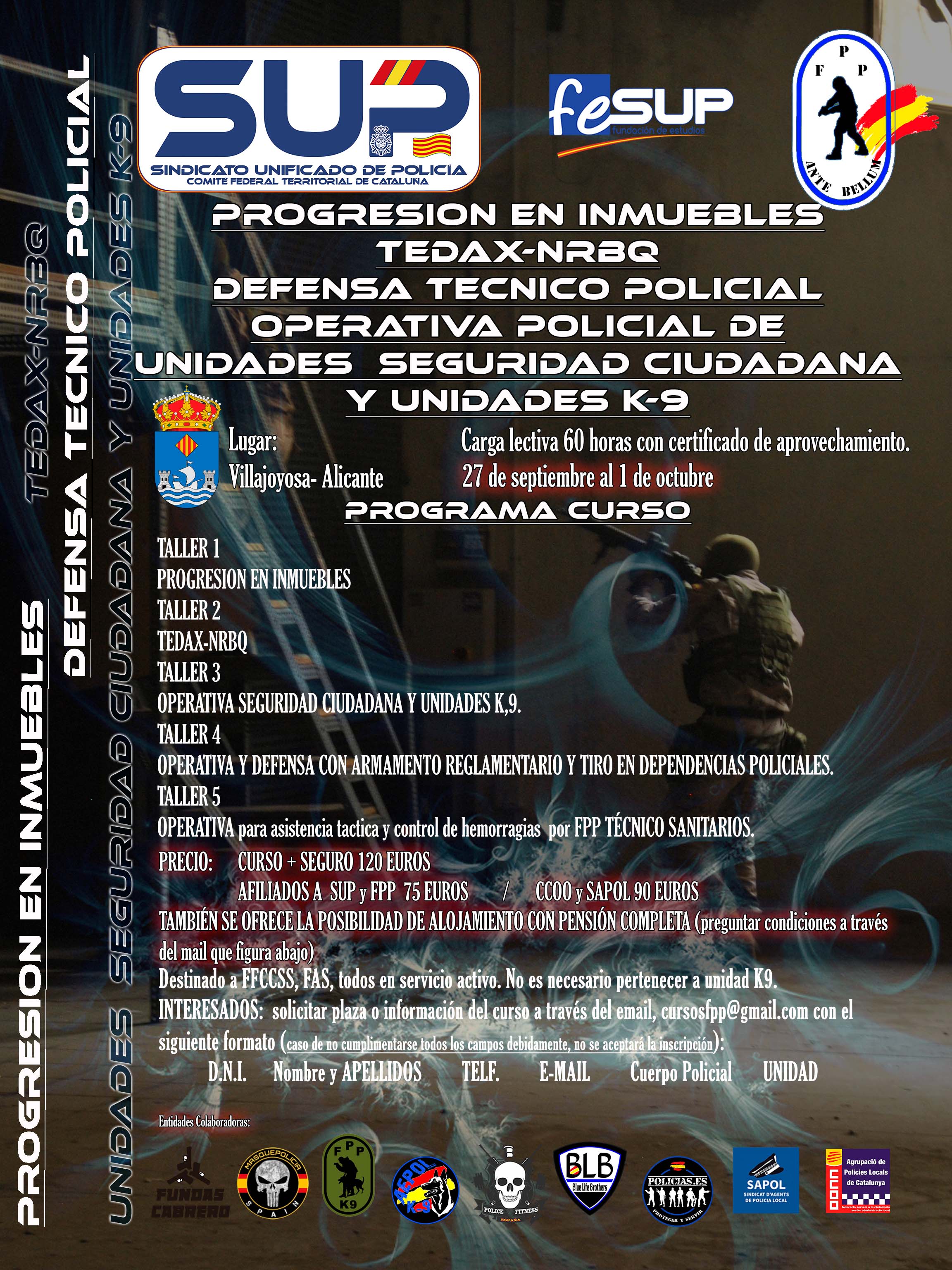 2021-09-27 a 2020-10-01 CURSO PROGRESION EN INMUEBLES-TEDAX-RNBQ-TIRO-DEFENSA