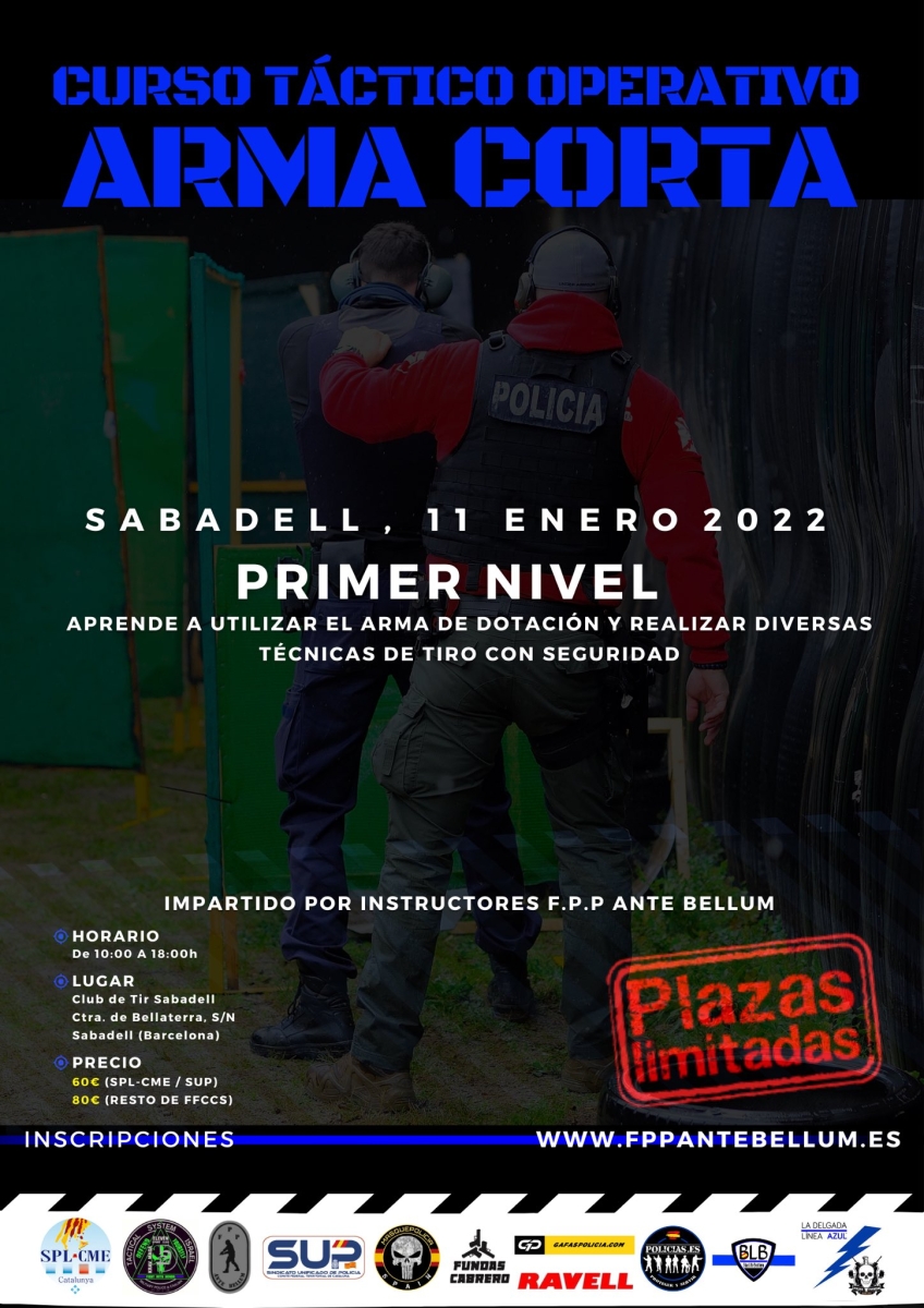 CURSO TACTICO OPERATIVO ARMA CORTA SABADELL