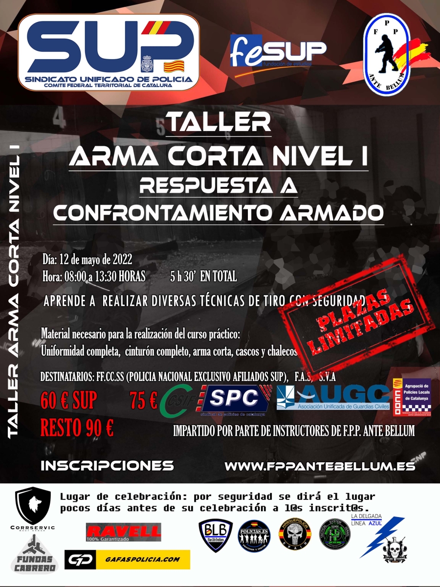 TALLER ARMA CORTA-RESPUESTA A CONFRONTAMIENTO ARMADO