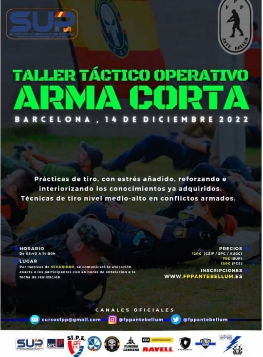 TALLER TACTICO OPERATIVO ARMA CORTA