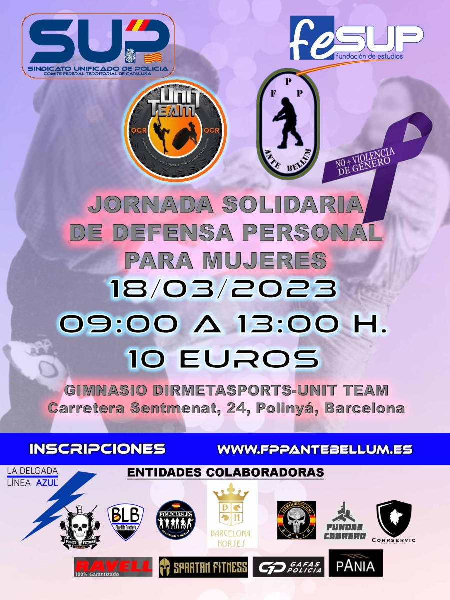 JORNADA SOLIDARIA DE DEFENSA PERSONAL PARA MUJERES