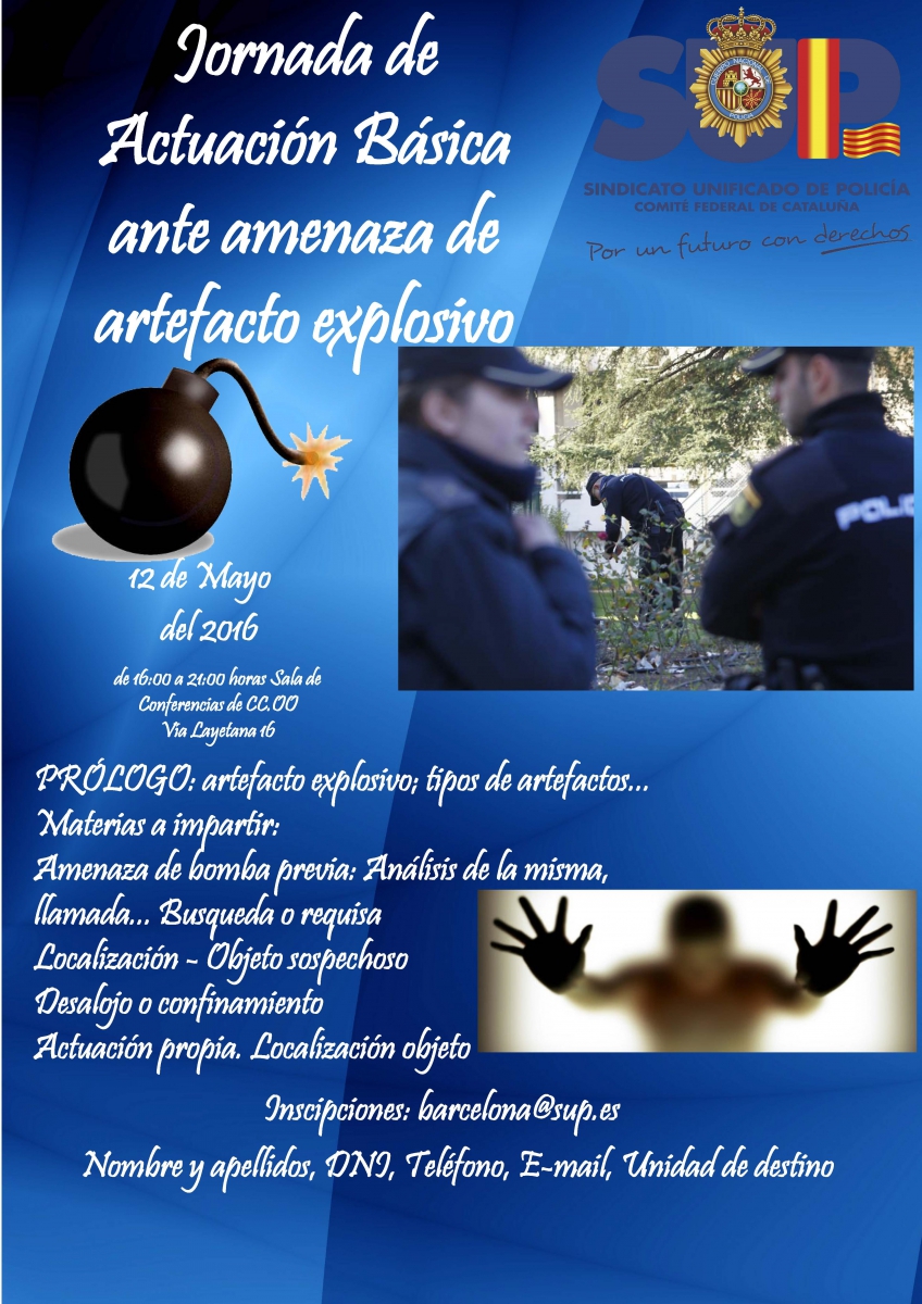 JORNADA DE ACTUACIÓN BÁSICA ANTE AMENAZA DE ARTEFACTO EXPLOSIVO