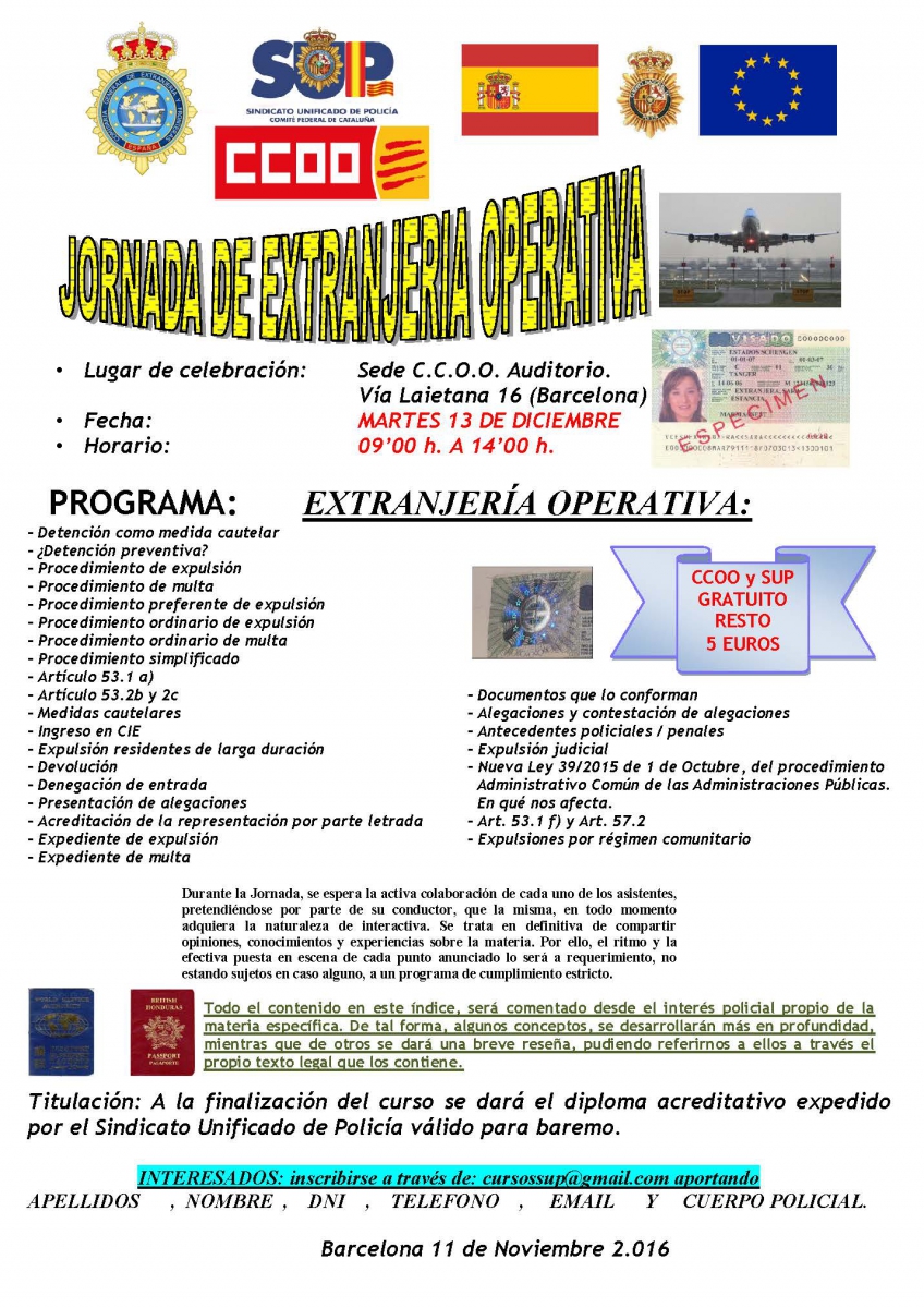 JORNADA DE EXTRANJERÍA OPERATIVA