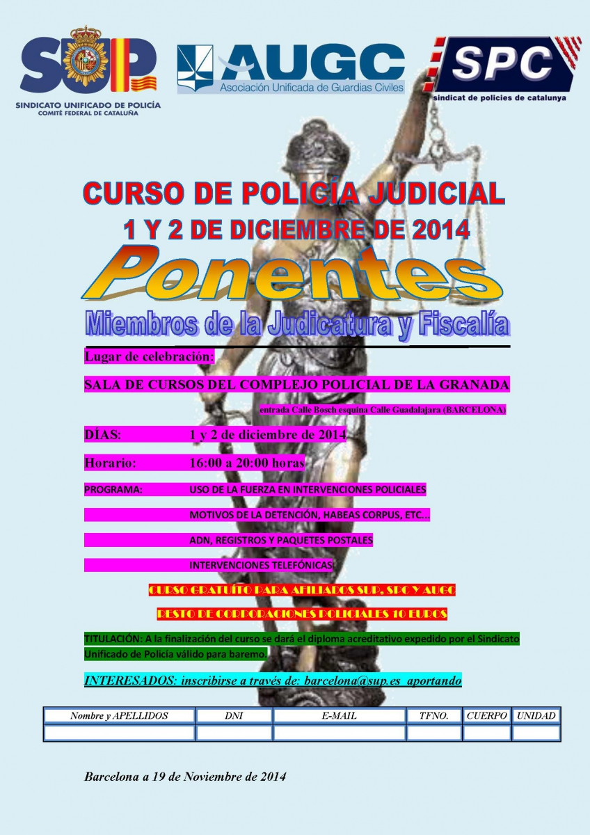 CURSO DE POLICIA JUDICIAL
