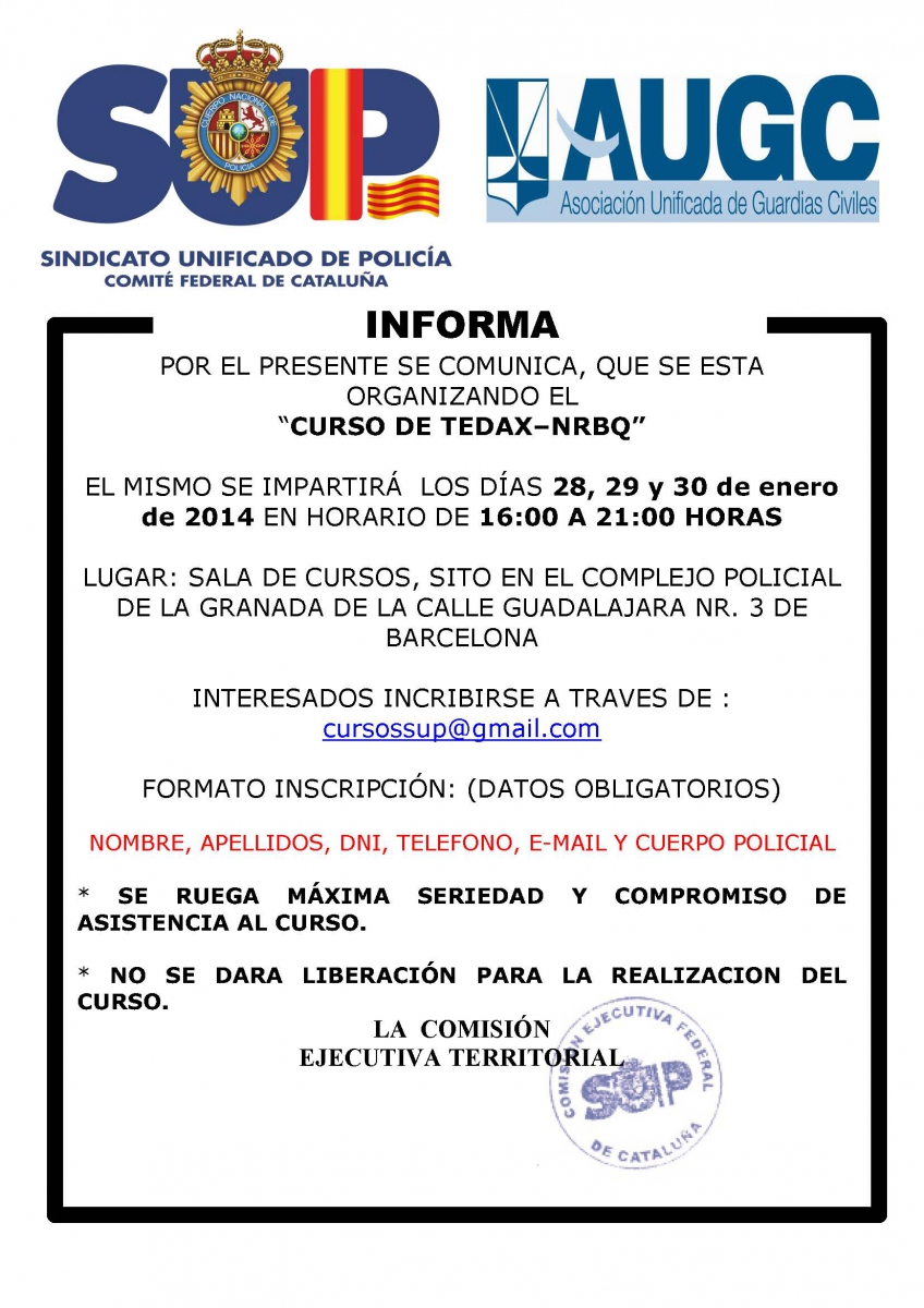 CURSO TEDAX-NRBQ