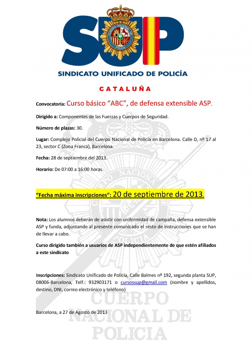 CURSO BASICO "ABC" DE DEFENSA EXTENSIBLE ASP