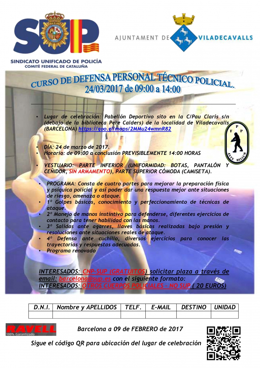 CURSO DEFENSA PERSONAL TÉCNICO POLICIAL