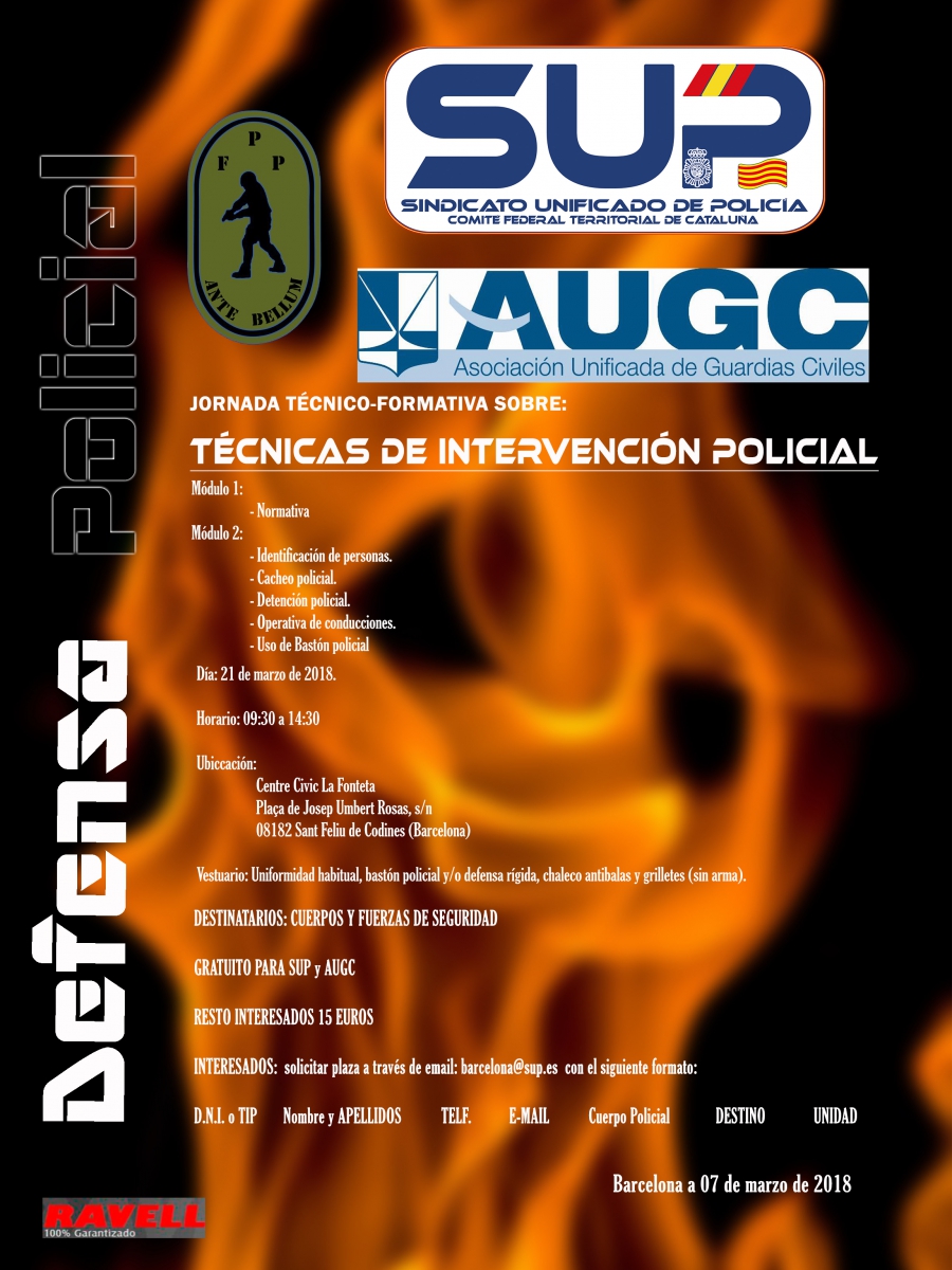 TÉCNICAS DE INTERVENCIÓN POLICIAL