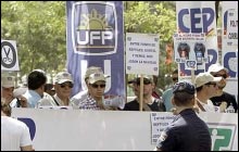 Gran fracaso de la convocatoria de CEP, UFP y SPP en Madrid