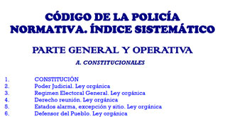 Índice general del Código de la Policía